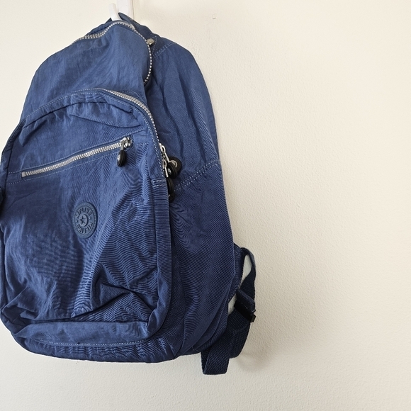 KIPLING Seoul Backpack Blue with Charm - Picture 4 of 11